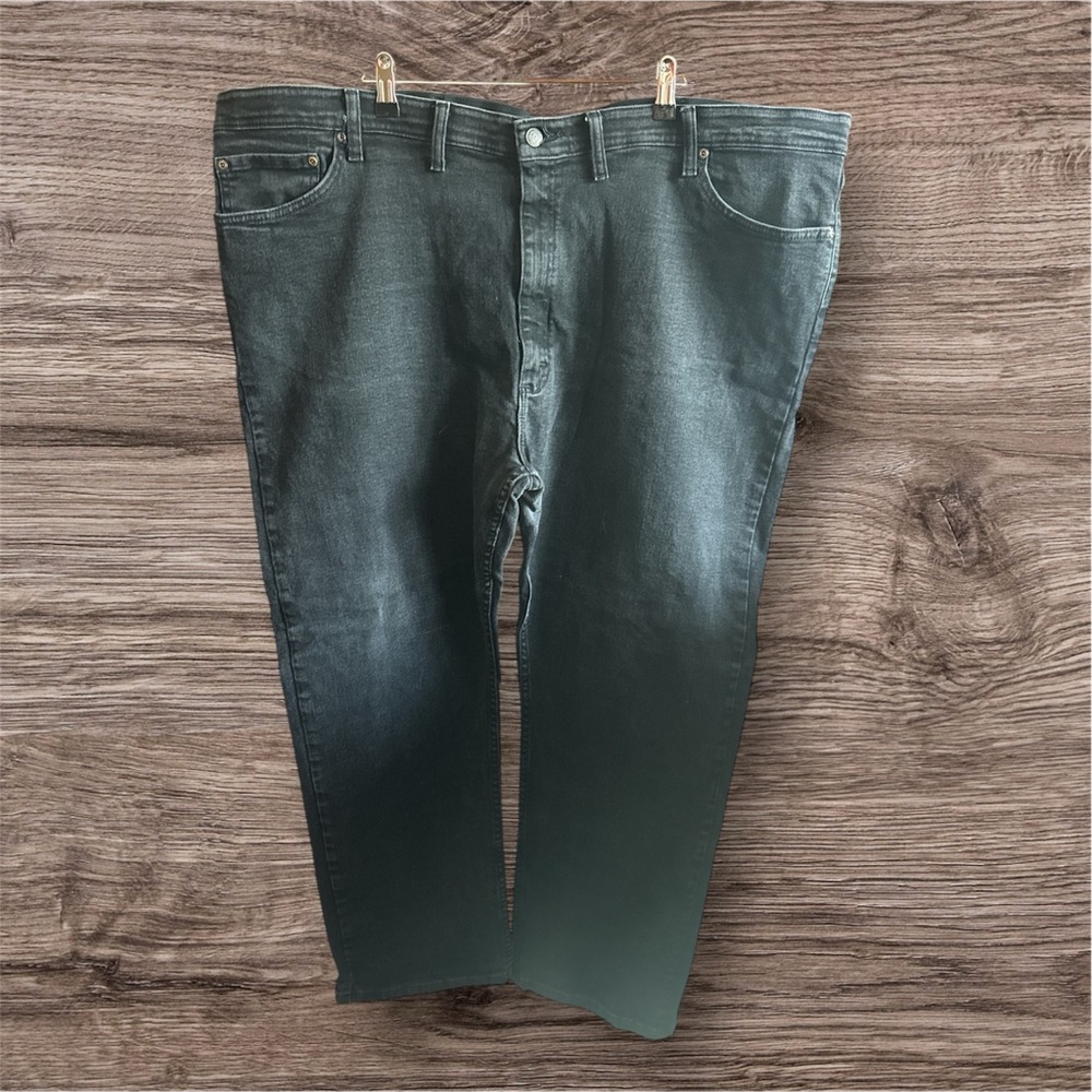 Wrangler Men's Size 50W X 30L Charcoal Straight Cotton Denim Jeans Casual Wear